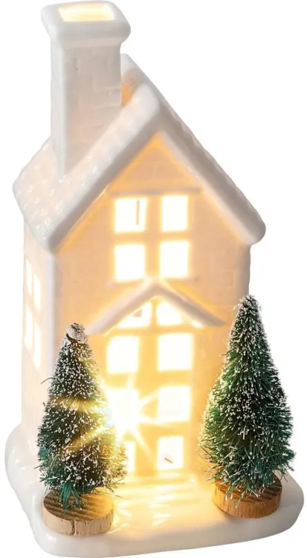 Vianočné dekorácie RETLUX RXL 392 Porcelán domček LED 14,8 cm