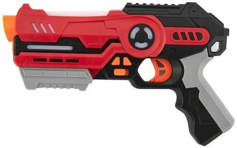 Detská pištoľ Pištoľ 2ks so zameriavačom plast 25cm na batérie so zvukom a so svetlom v krabici 46x33x6cm