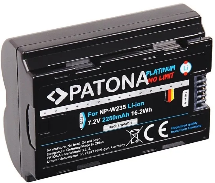 Batéria pre fotoaparát PATONA pre Fuji NP-W235 2250mAh Li-Ion 7,2 V Platinum X-T4