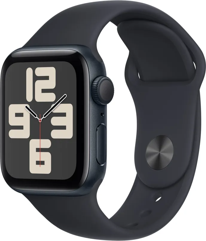 Chytré hodinky Apple Watch SE 40mm Temne atramentový hliník s temne atramentovým športovým remienkom - M/L