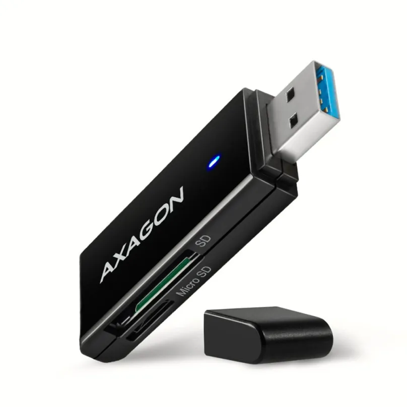 Čítačka kariet AXAGON CRE-S2N SUPERSPEED USB-A SD / microSD card reader