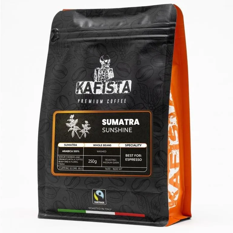 Káva Kafista Výberová káva "Etiopia Aramo Sinfonia" Zrnková Káva, 100% Arabica 250 g