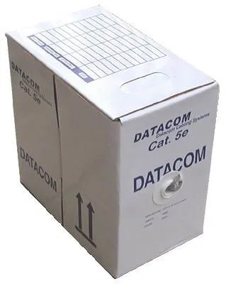 Sieťový kábel Datacom, licna (lanko), CAT5E, UTP, 305m / box modrý