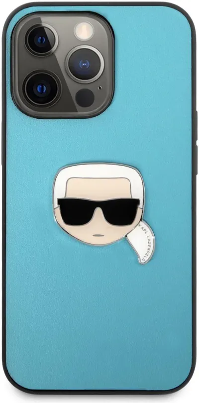 Kryt pre mobil Karl Lagerfeld PU Leather Karl Head Kryt pre Apple iPhone 13 Pro Blue