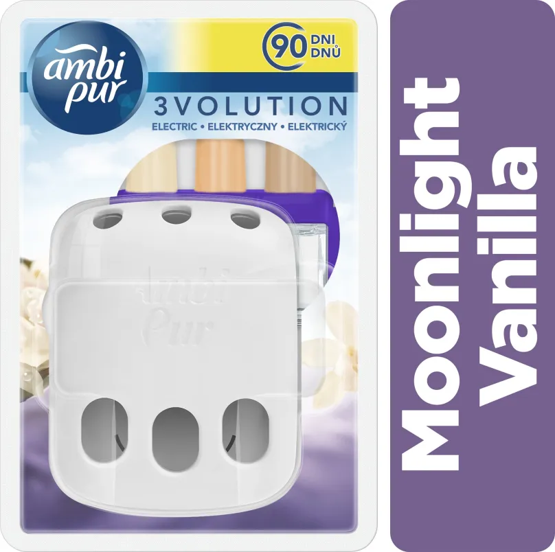 Osviežovač vzduchu AMBI PUR 3vol strojček + náplň Moonlight Vanilla 20 ml