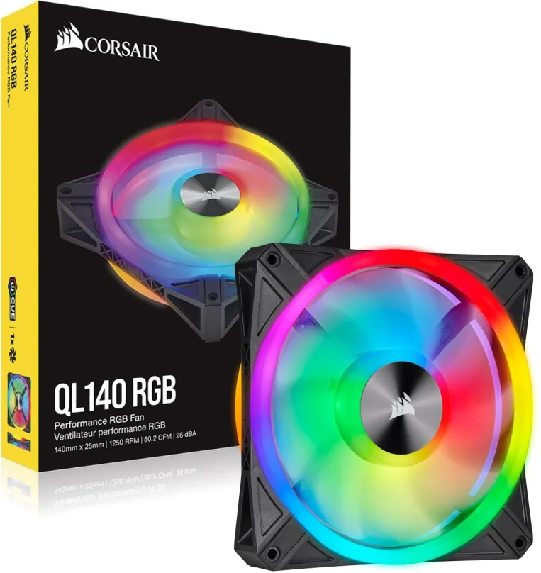 Ventilátor do PC Corsair iCUE QL140 RGB 140mm PWM Single