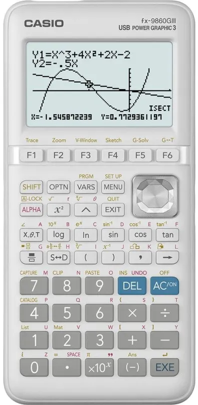 Kalkulačka CASIO FX 9860G III, grafická, batériové napájanie, 21miestny 4riadkový displej,