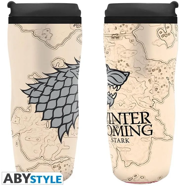Cestovný hrnček ABYstyle - Games of Thrones - Cestovný hrnček "Winter is coming"