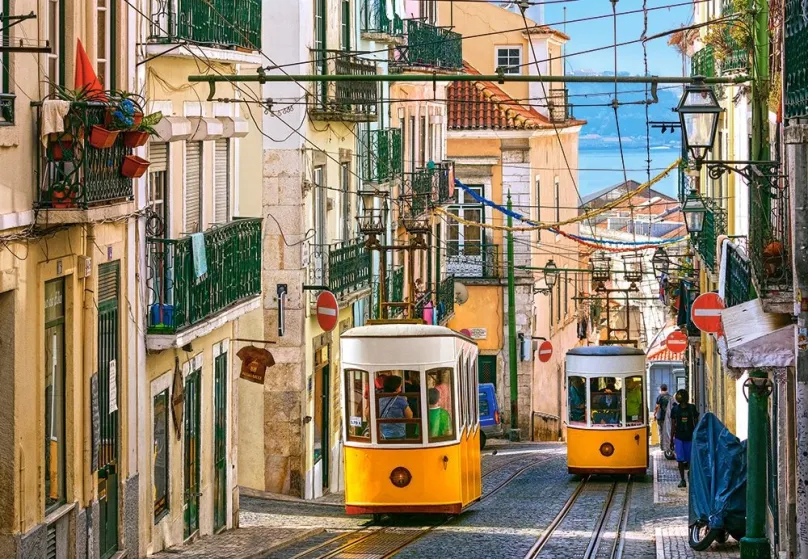 CASTORLAND Puzzle Lisabonskej električky, Portugalsko 1000 dielikov