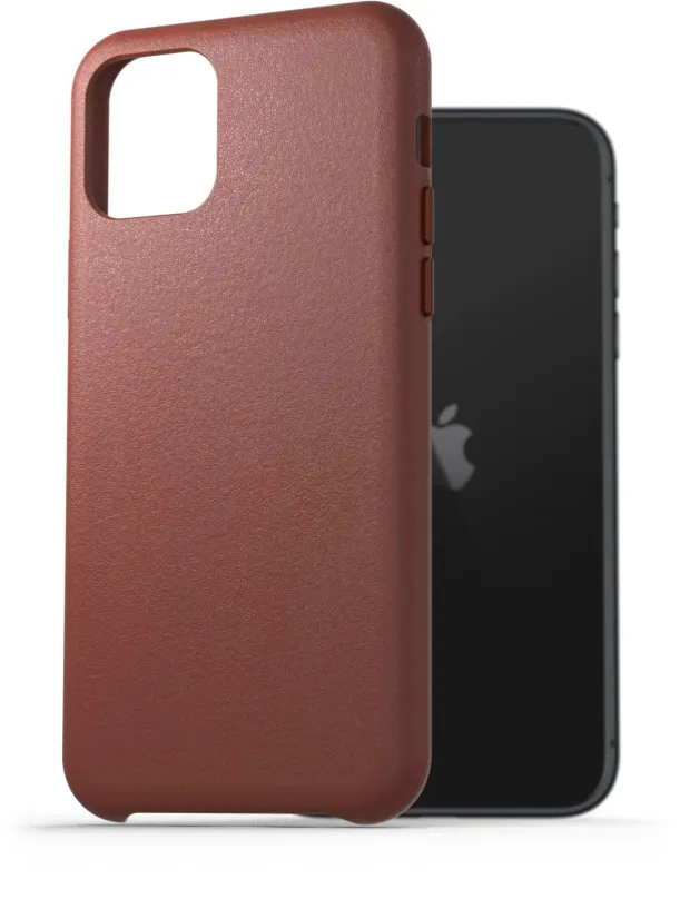 Kryt na mobil AlzaGuard Genuine Leather Case pre iPhone 11 hnedé