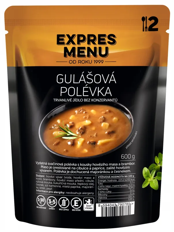 MRE Expres Menu Gulášová polievka