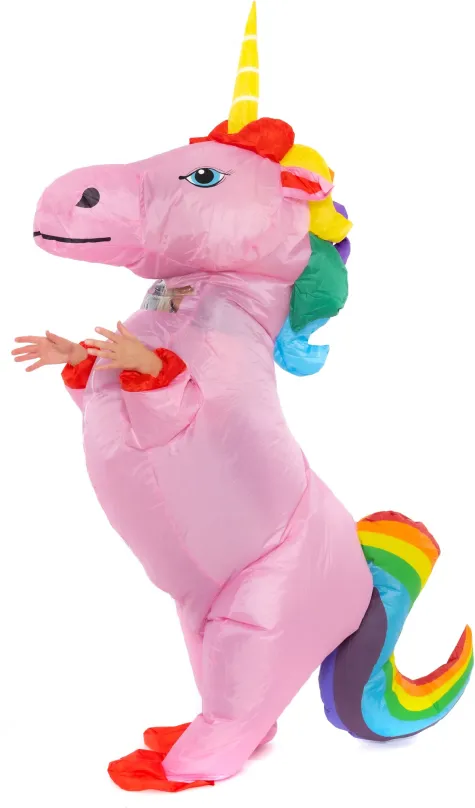 Kostým Nafukovací kostým pre deti Pink Unicorn with rainbow tail