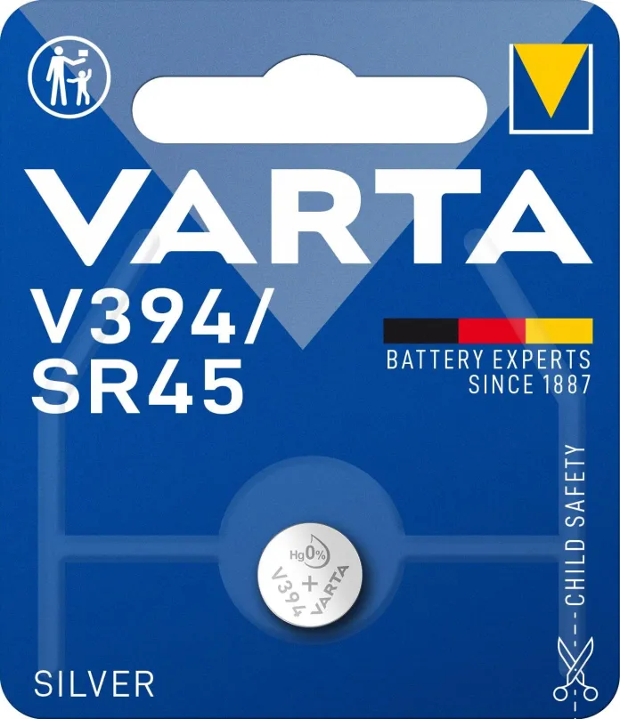 Gombíková batéria VARTA špeciálna batéria s oxidom striebra V394/SR45 1ks