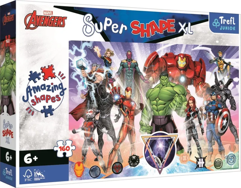 Puzzle Trefl Puzzle Super Shape XL Avengers 160 dielikov