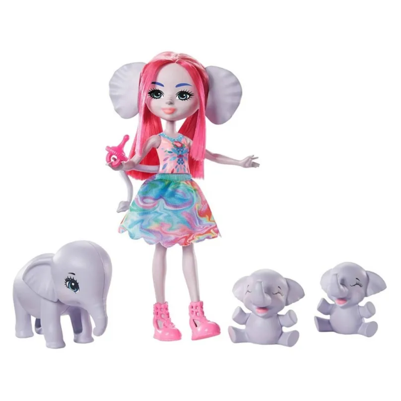 ENCHANTIMALS Rodinka Esmeralda so slonmi, Mattel GTM30