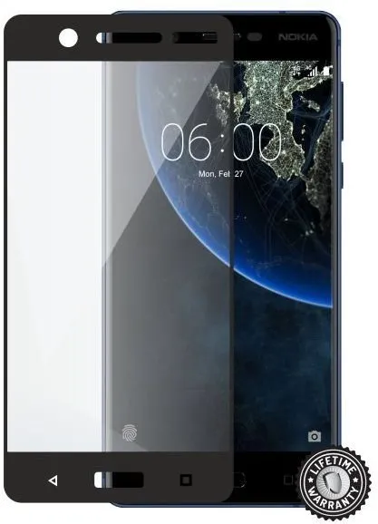 Ochranné sklo Screenshield NOKIA 5 (2017) na displej black, pre Nokia 5, zaoblenie 2.5D, t