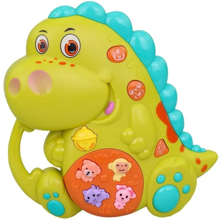 Hudobná hračka MaDe Piánko dinosaurus so svetlom, hudbou a zvukom 14,5 x 4 x 14,5 cm