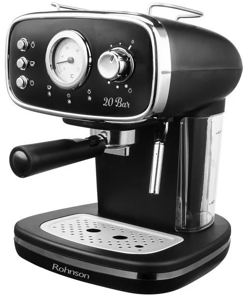 Pákový kávovar Rohnson R-985, do domácnosti, retro, príkon 1100 W, tlak 20 bar, objem