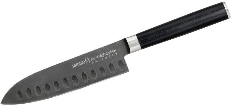 Kuchynský nôž Samura MO-V Stonewash Nôž Santoku 14 cm (SM-0093B)