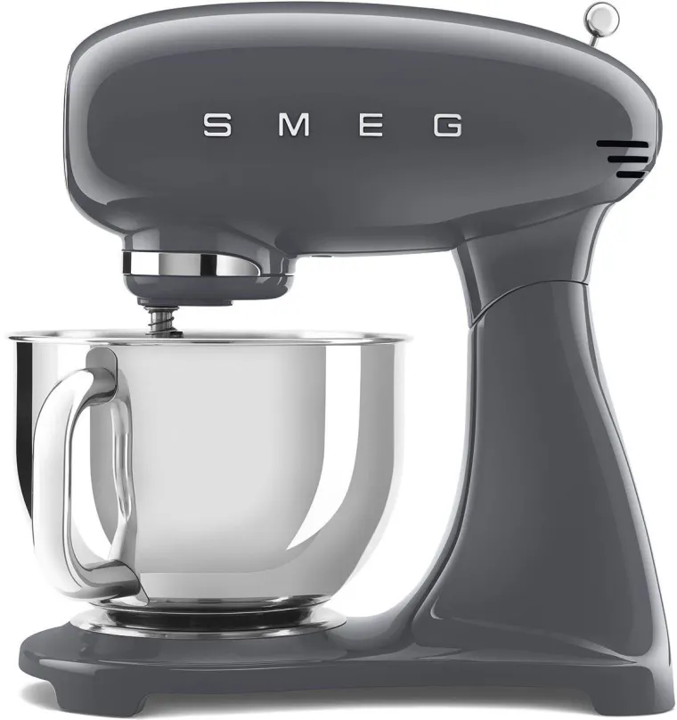 Kuchynský robot SMEG 50's Retro Style 4,8 l šedý, s nerezovou miskou