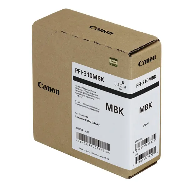 Canon originálny ink PFI310MBK, matte black, 330ml, 2358C001, Canon TX-2000, TX-3000, TX-4000