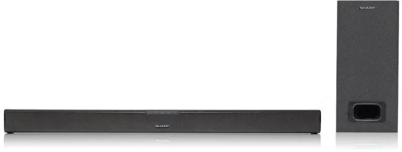 SoundBar Sharp HT-SBW110, 2.1, s výkonom 180 W, aktívny drôtový subwoofer, HDMI (1× vstup)