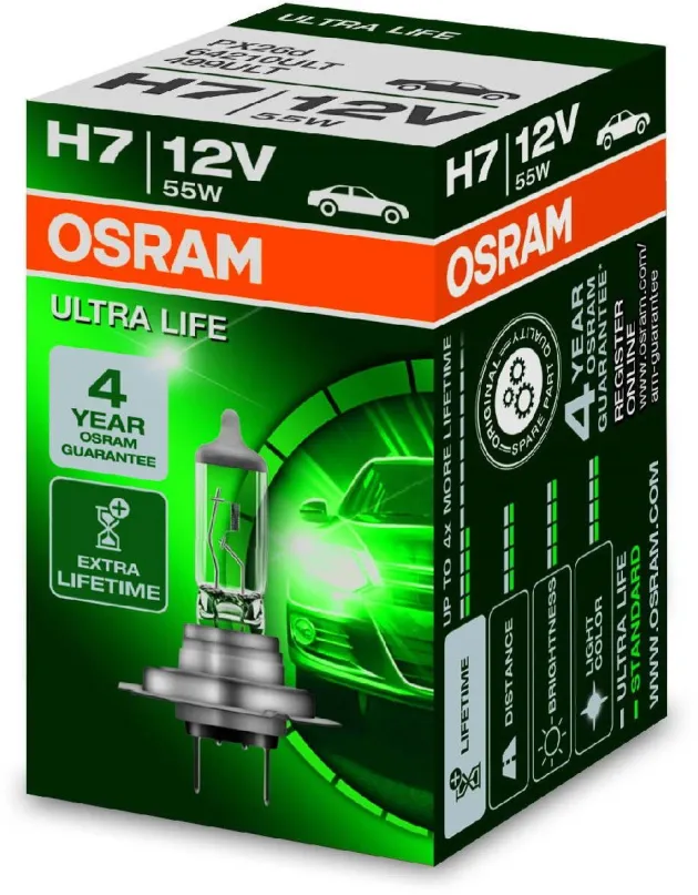 Autožiarovka OSRAM Ultra Life H7 55W PX26d