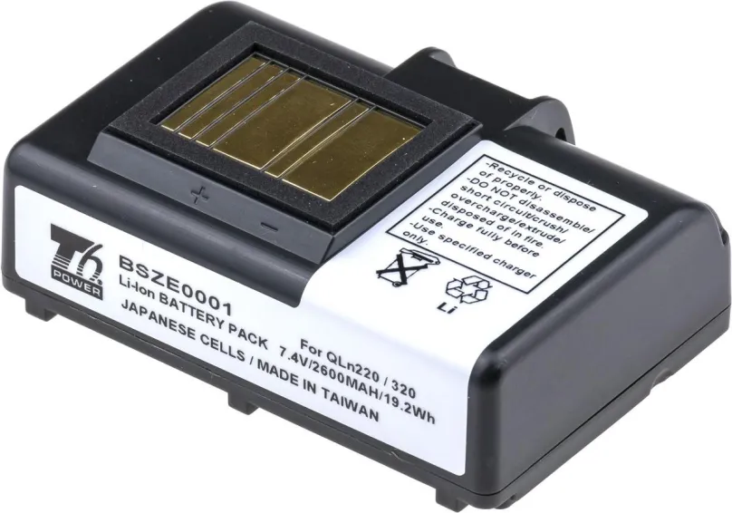 Nabíjacia batéria T6 Power pre čítačku čiarových kódov Zebra P1031365-059, Li-Ion, 2600 mAh (19,2 Wh), 7,4 V
