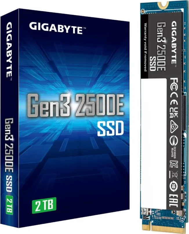 SSD disk GIGABYTE Gen3 2500E 2TB, M.2 (PCIe 3.0 4x NVMe), rýchlosť čítania 2400MB/s, rýchl