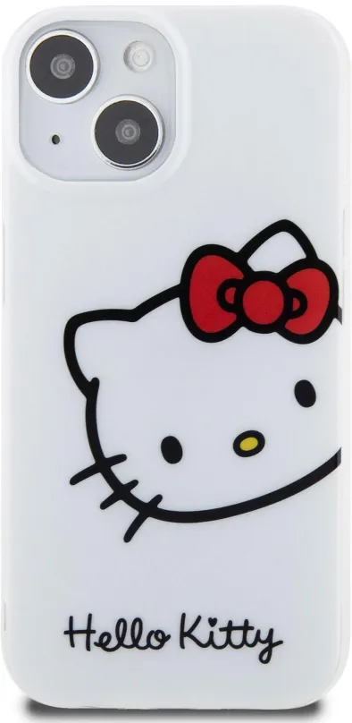 Kryt na mobil Hello Kitty IML Head Logo Zadný Kryt pre iPhone 15 White