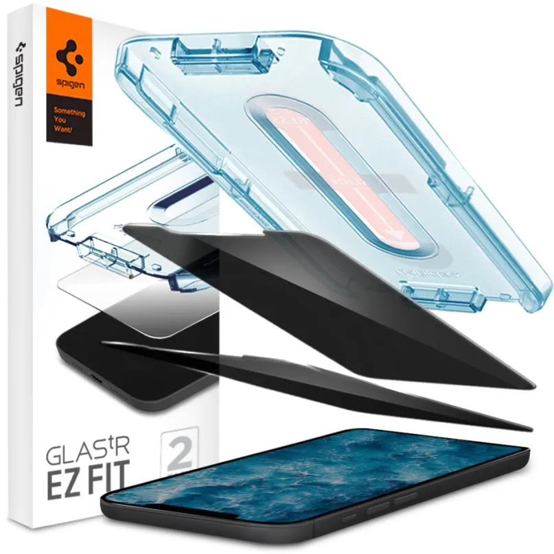 Ochranné sklo Spigen Glas tR EZ Fit Privacy 2P iPhone 12 / iPhone 12 Pro