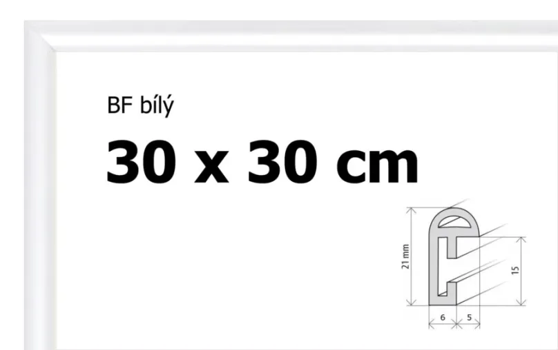BFHM Plastový rám 30x30cm - biely