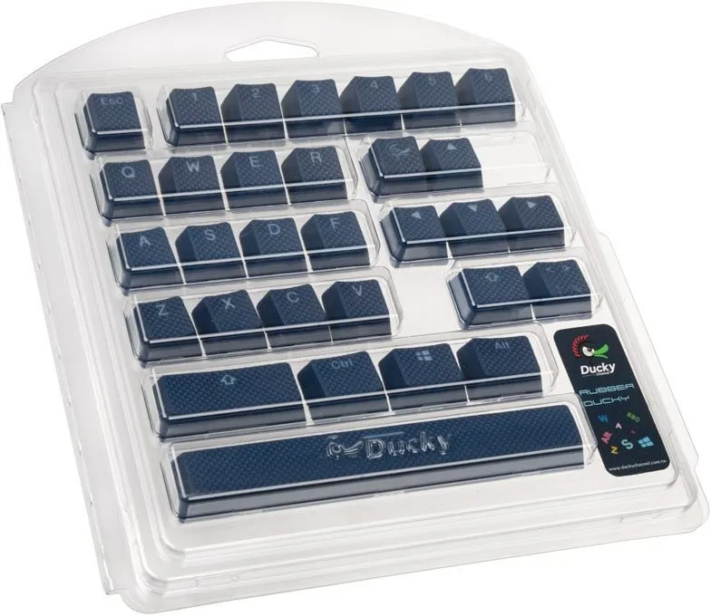 Náhradné klávesy Ducky Rubber Keycap Set, 31 kláves, Double-Shot Backlight - modrá