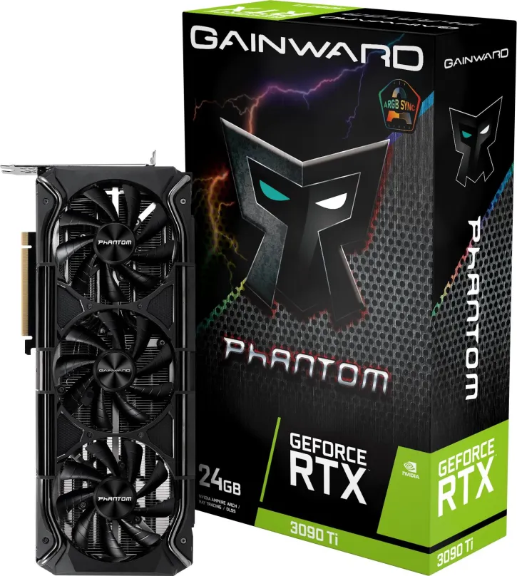 Grafická karta GAINWARD GeForce RTX 3090 Ti Phantom 24G, 24 GB GDDR6X (21000 MHz), NVIDIA