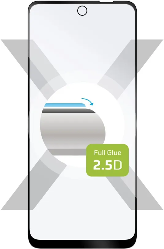 Ochranné sklo FIXED Full-Glue cover pre Motorola Moto E22s čierne