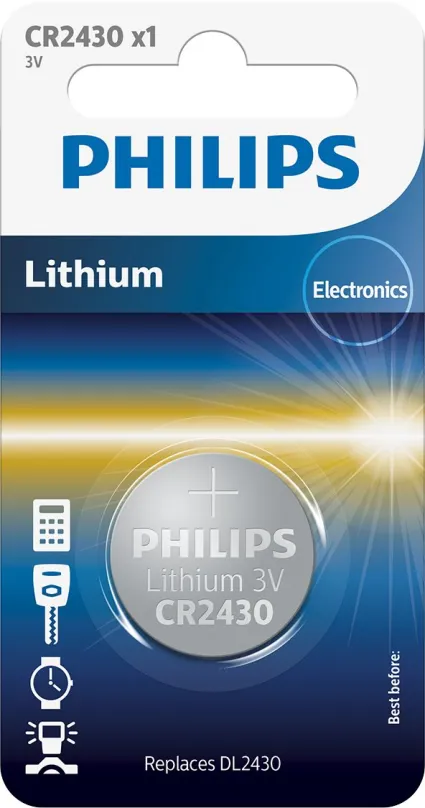 Gombíková batéria Philips CR2430 1 ks v balení