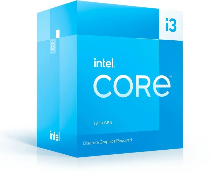 Procesor Intel Core i3-13100F, 4 jadrový, 8 vlákien, 3,4 GHz (TDP 89W), Boost 4,5 GHz, 12M