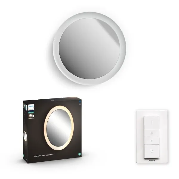 Philips Hue 8719514340992 LED kúpeľňové zrkadlo s osvetlením Adore 1x22W | 2400-2550lm | 2200-6500K | IP44 -White Ambiance - White Ambiance, Bluetooth, stmievateľné, diaľkové ovládanie, biela