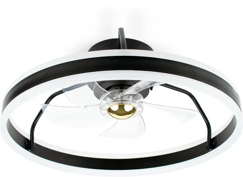 Ventilátor Noaton 16050B Atria, čierna, stropný ventilátor so svetlom