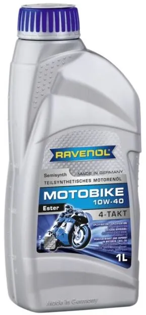 Motorový olej RAVENOL Motobike 4-T Ester 10W-40; 1 L