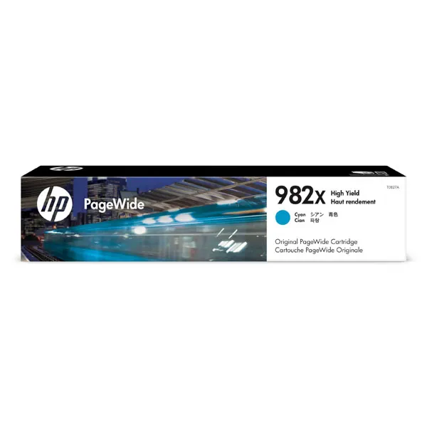 HP originálny ink T0B27A, HP 982X, cyan, 16000str., High Capacity, HP PageWide Enterprise Color 765, 780, 785