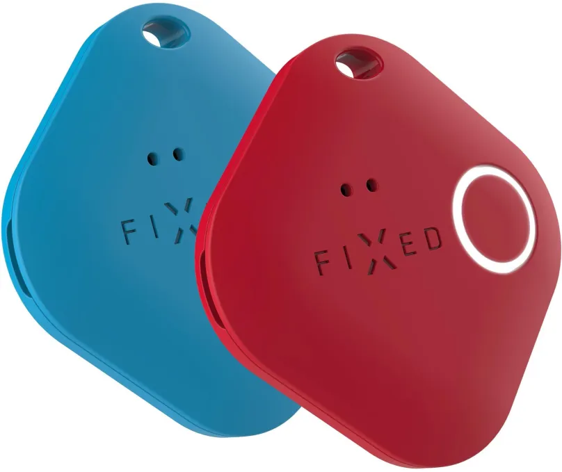 Bluetooth lokalizačný čip FIXED Smile PRO Duo Pack - modrý + červený