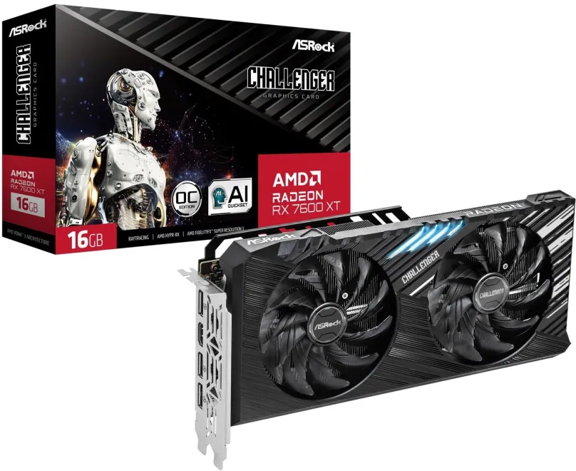 Grafická karta ASROCK Radeon RX 7600 XT Challenger 16GB OC