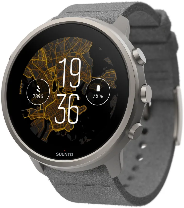 Chytré hodinky Suunto 7 Stone Gray Titanium, s ovládaním v slovenčine, GPS, NFC platby cez