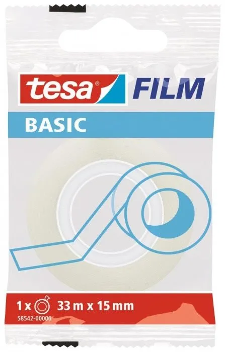 Lepiaca páska Tesa BASIC 15 mm x 33 m, transparentná