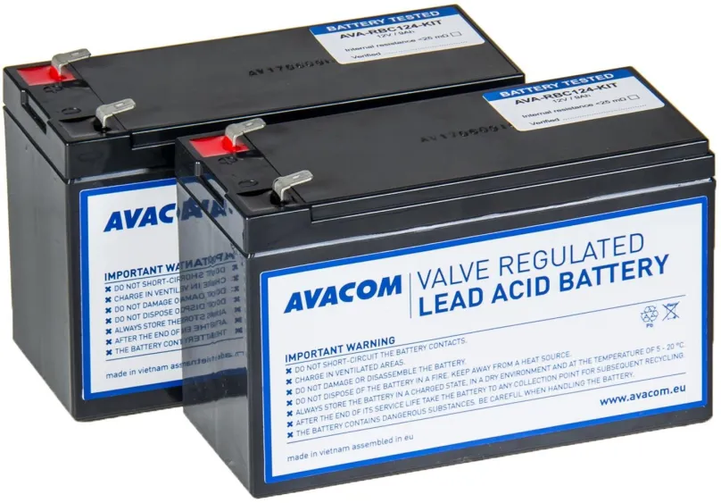 Batéria pre záložné zdroje Avacom batériový kit pre renováciu RBC124 (2ks batérií)