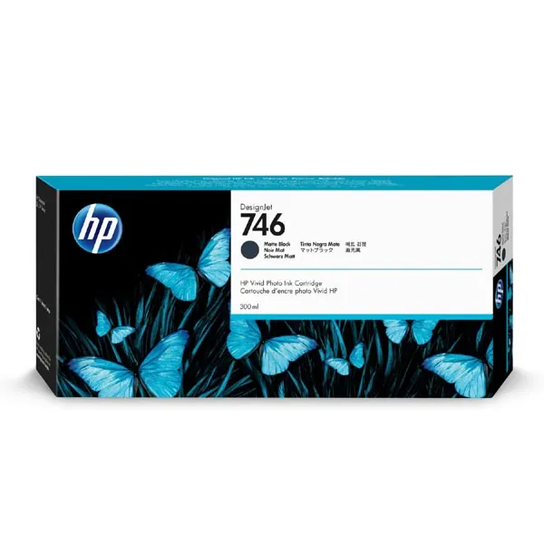 HP originálny ink P2V83A, HP 746, matný čierny, 300ml, HP HP DesignJet Z6, Z9 +