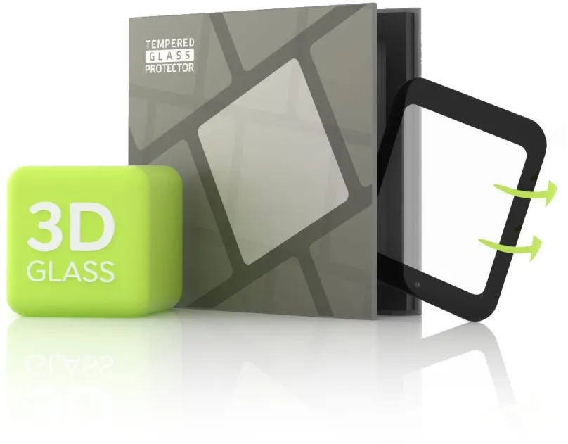 Ochranné sklo Tempered Glass Protector pre Xiaomi Mi Watch Lite - 3D GLASS, čierne