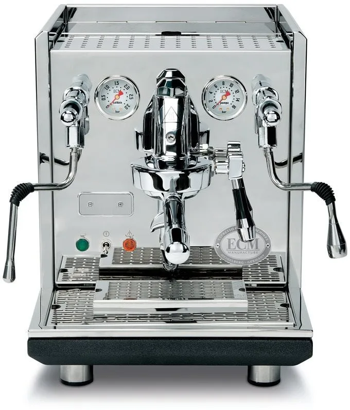Pákový kávovar ECM Synchronika, príkon 2400 W, tlak 9 bar, materiál nerez, objem nádržiek