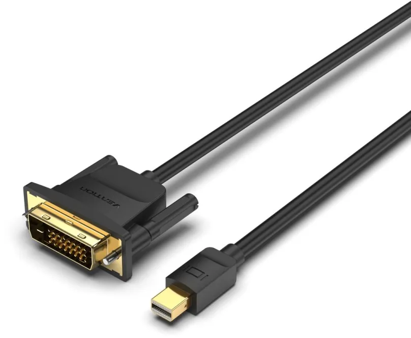 Video kábel Vention Mini DP Male to DVI-D Male HD Cable 1m Black
